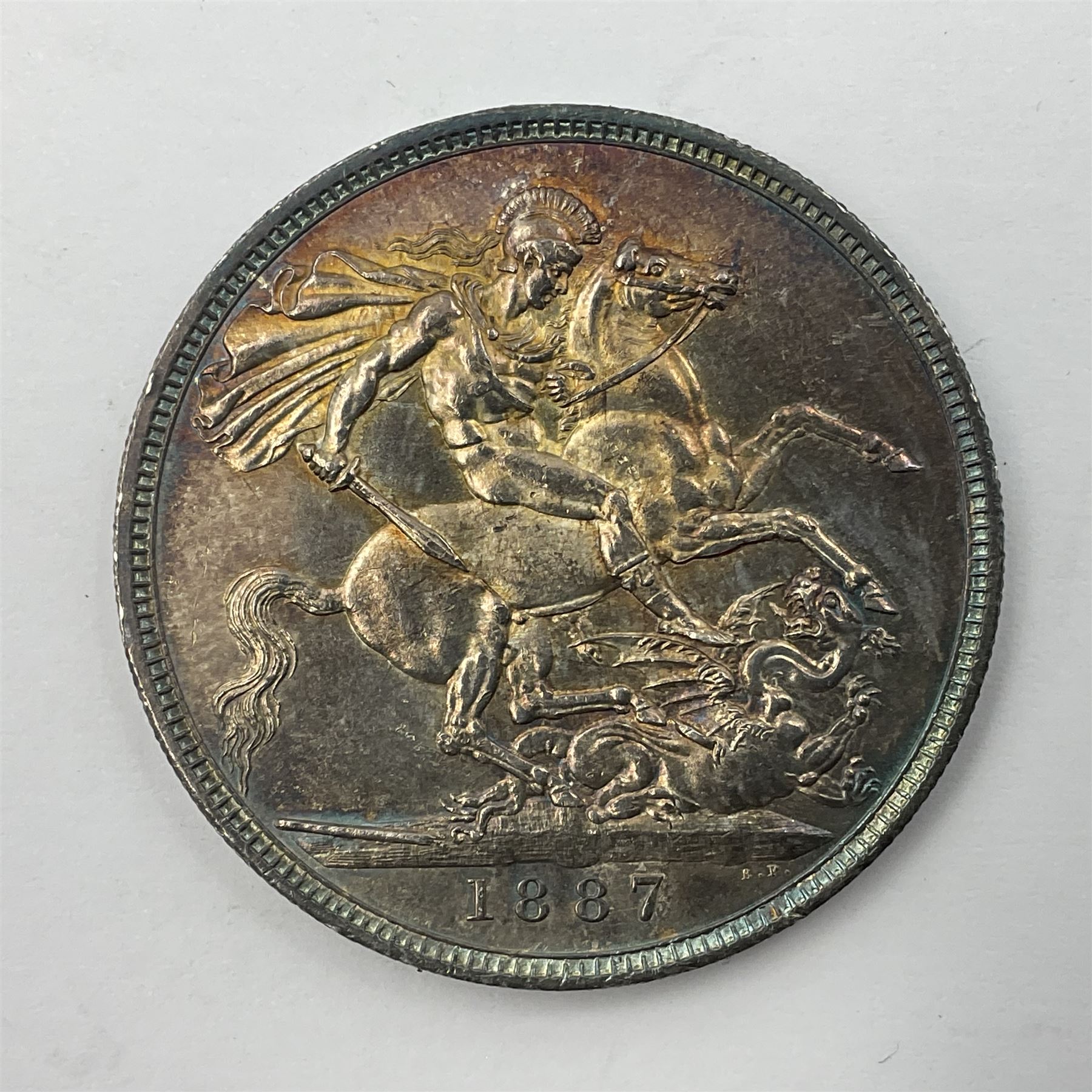 Queen Victoria 1887 silver crown coin - Image 3 of 4