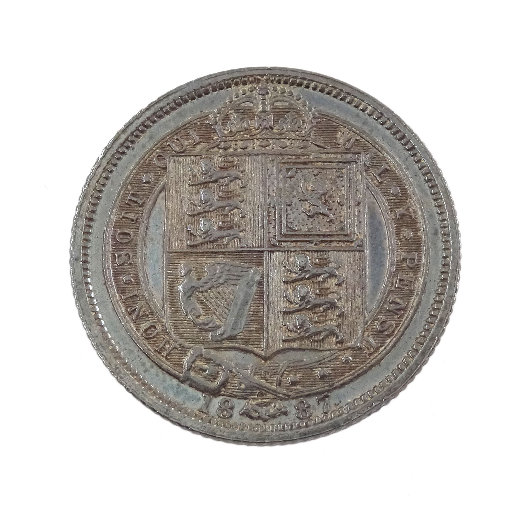 Queen Victoria 1887 specimen coin set - Image 22 of 27