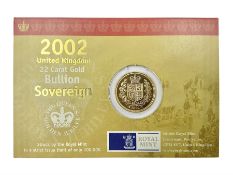 Queen Elizabeth II 2002 gold full sovereign coin