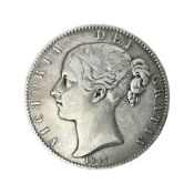 Queen Victoria 1847 silver crown coin