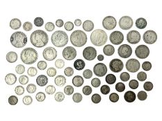 Approximately 215 grams of Great British pre 1920 silver coins including George IV 1829 sixpence