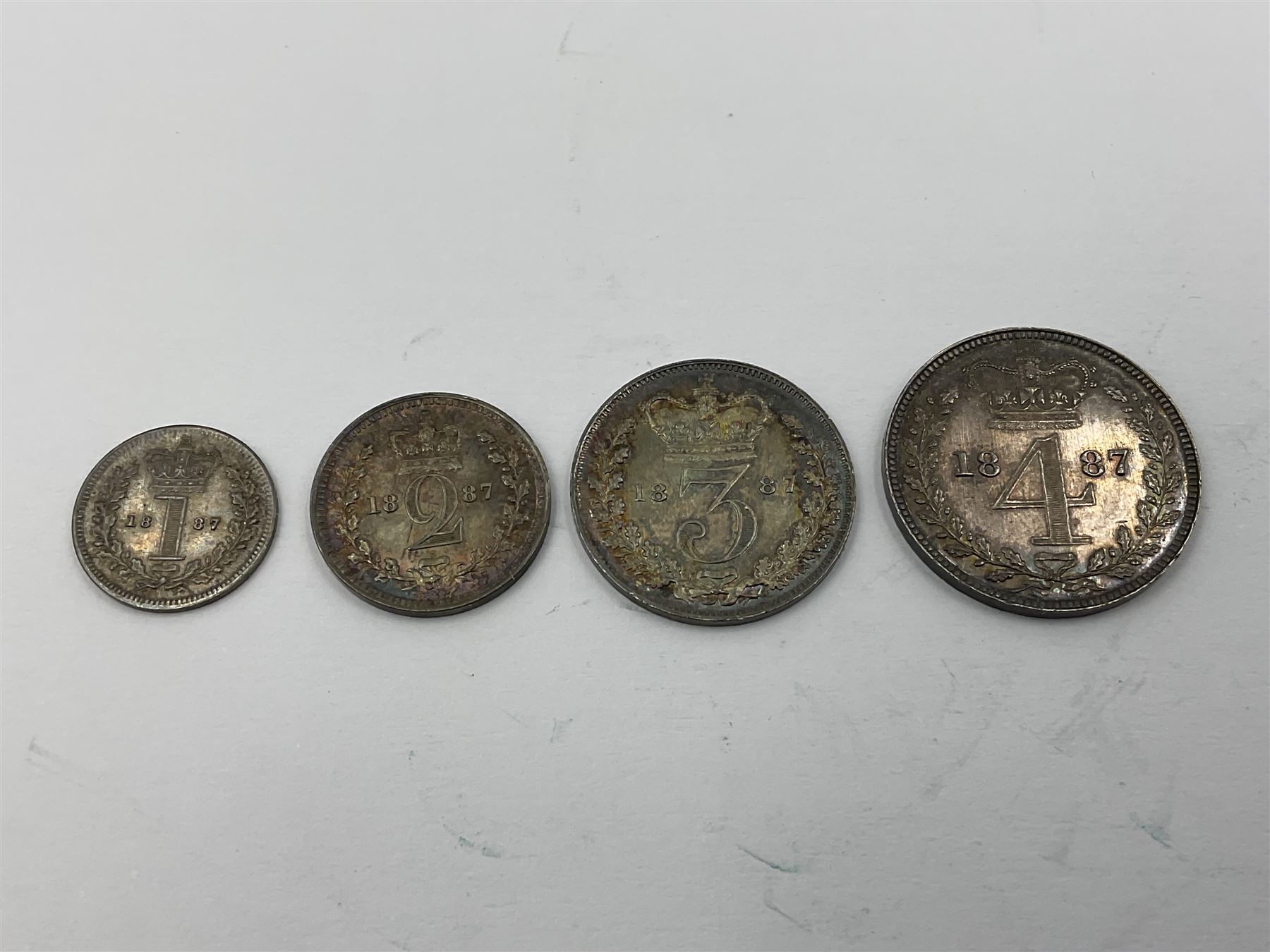 Queen Victoria 1887 maundy coin set - Image 2 of 3