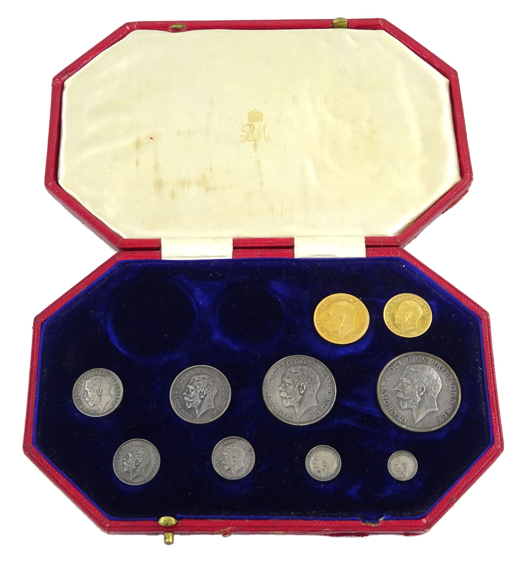 King George V 1911 proof short coin set