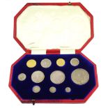 King Edward VII 1902 matt proof short coin set