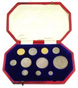 King Edward VII 1902 matt proof short coin set