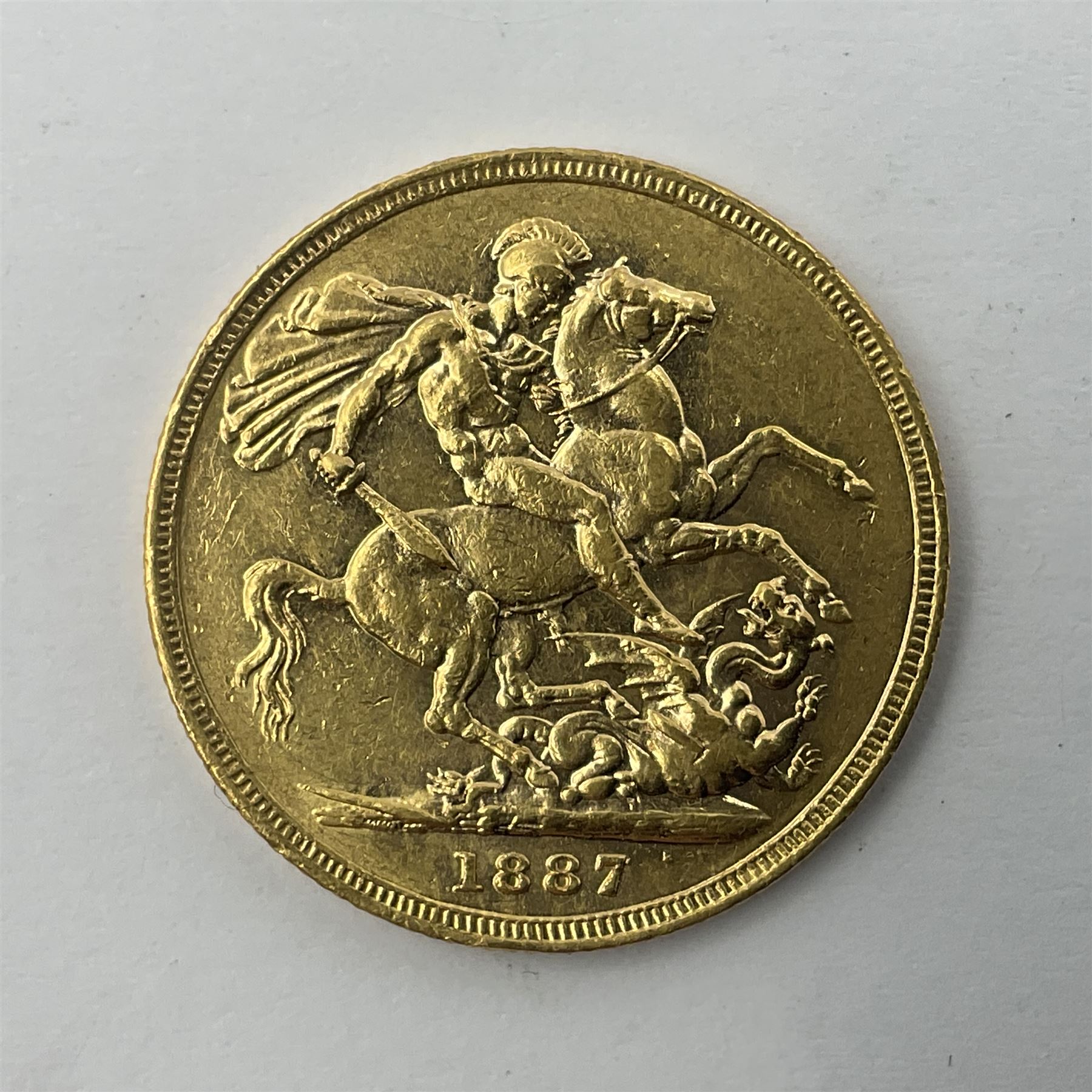 Queen Victoria 1887 gold full sovereign coin - Image 2 of 3