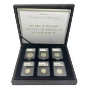Queen Elizabeth II 2014 United Kingdom DateStamp specimen twelve coin set