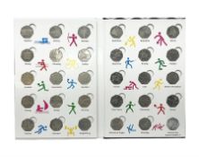 Queen Elizabeth II United Kingdom London 2012 Olympic commemorative fifty pence collection comprisin