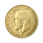 King George V 1914 gold half sovereign coin