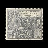 Great Britain King George V 1929 Postal Union Congress one pound stamp