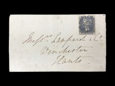 Great Britain Queen Victoria penny black stamp on cover