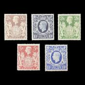Great Britain King George VI 1939-48 set of five stamps