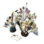 Collection of victorian and later hat pins