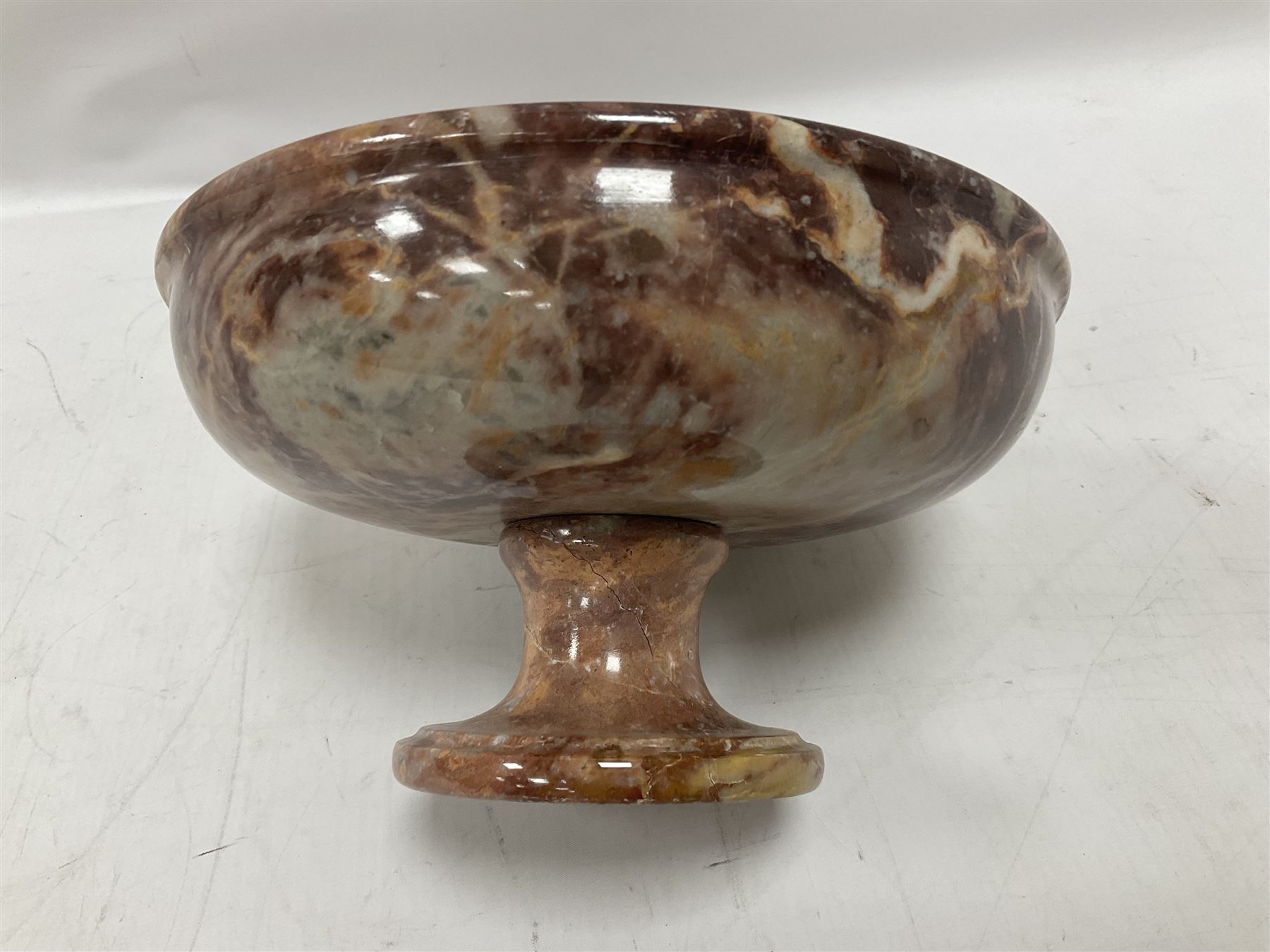 Pink veined marble bowl - Image 5 of 6