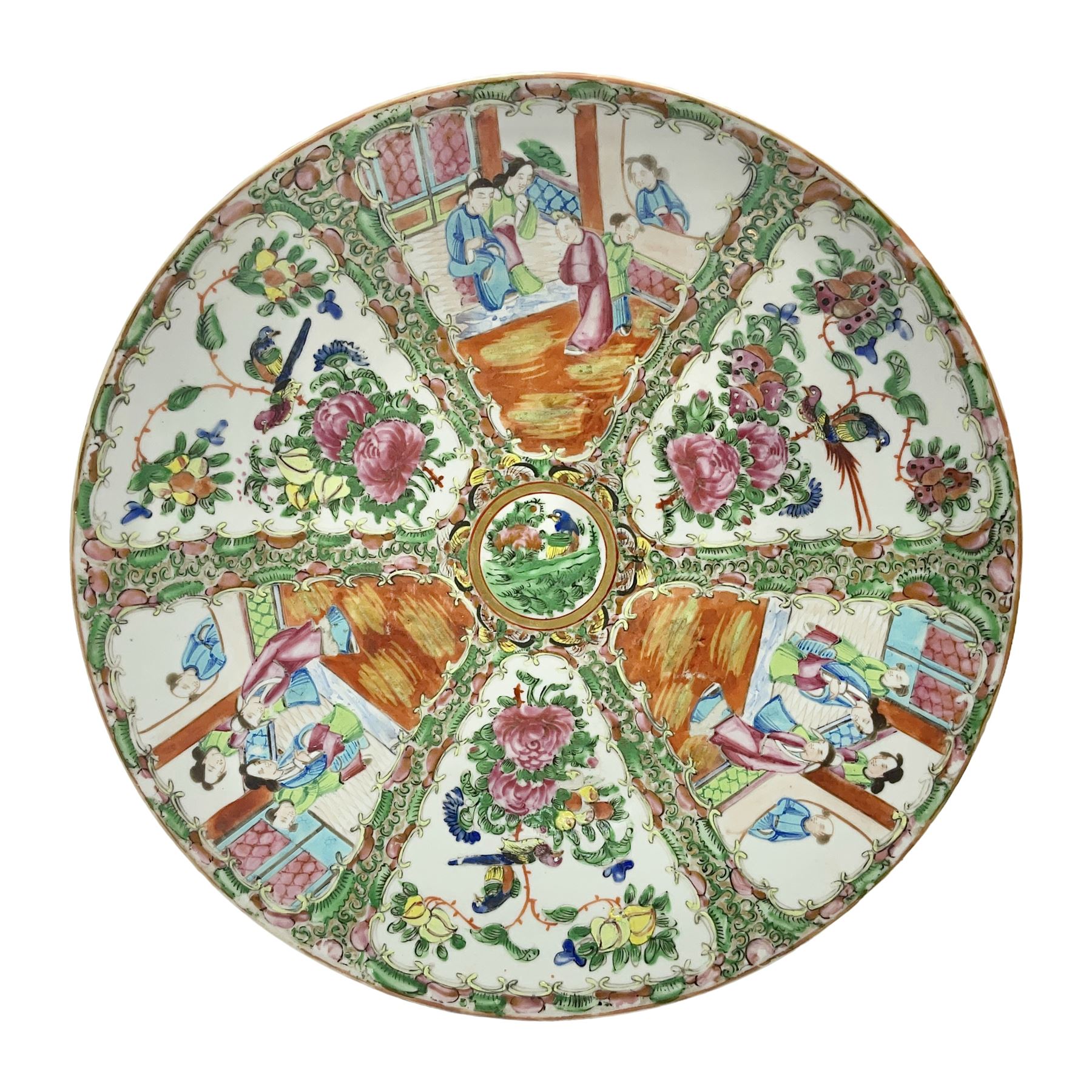 Late 19th century Cantonese enamel charger