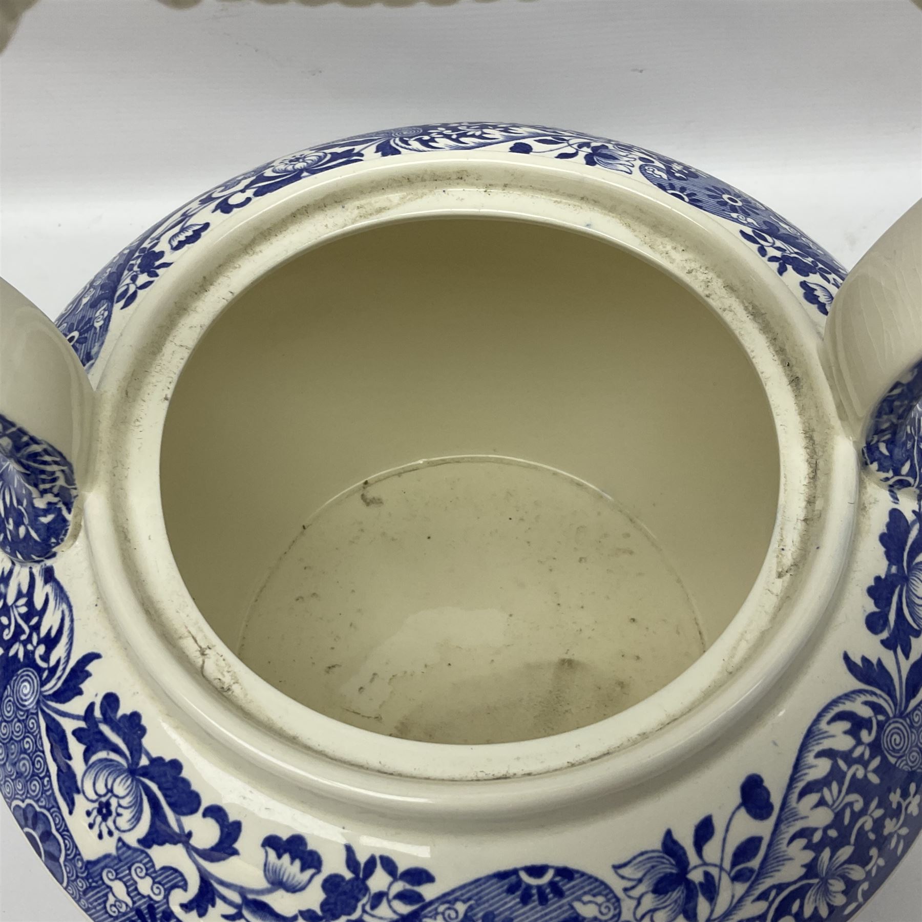 Spode blue and white kettle - Image 4 of 12