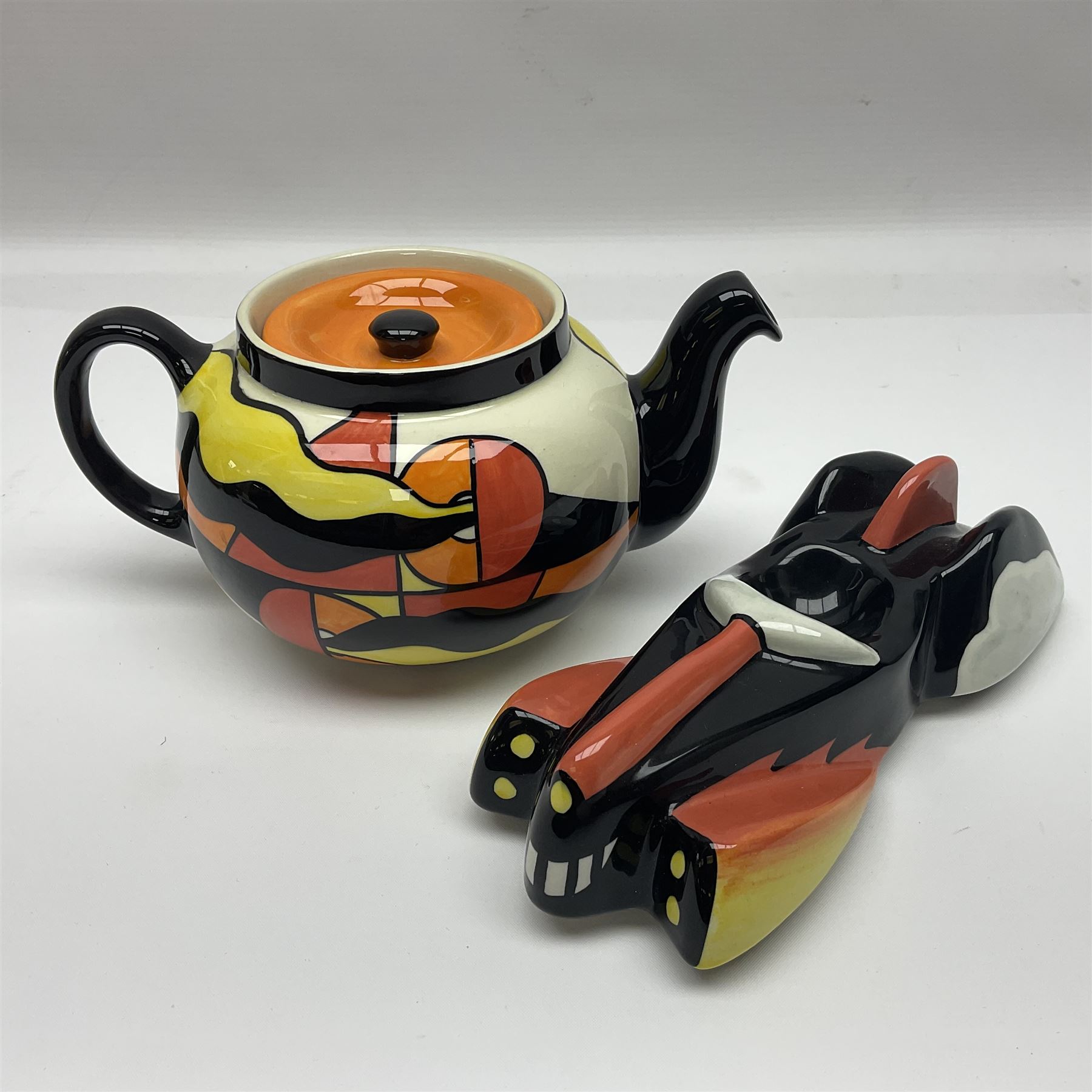 Lorna Bailey Mirage pattern teapot - Image 5 of 12