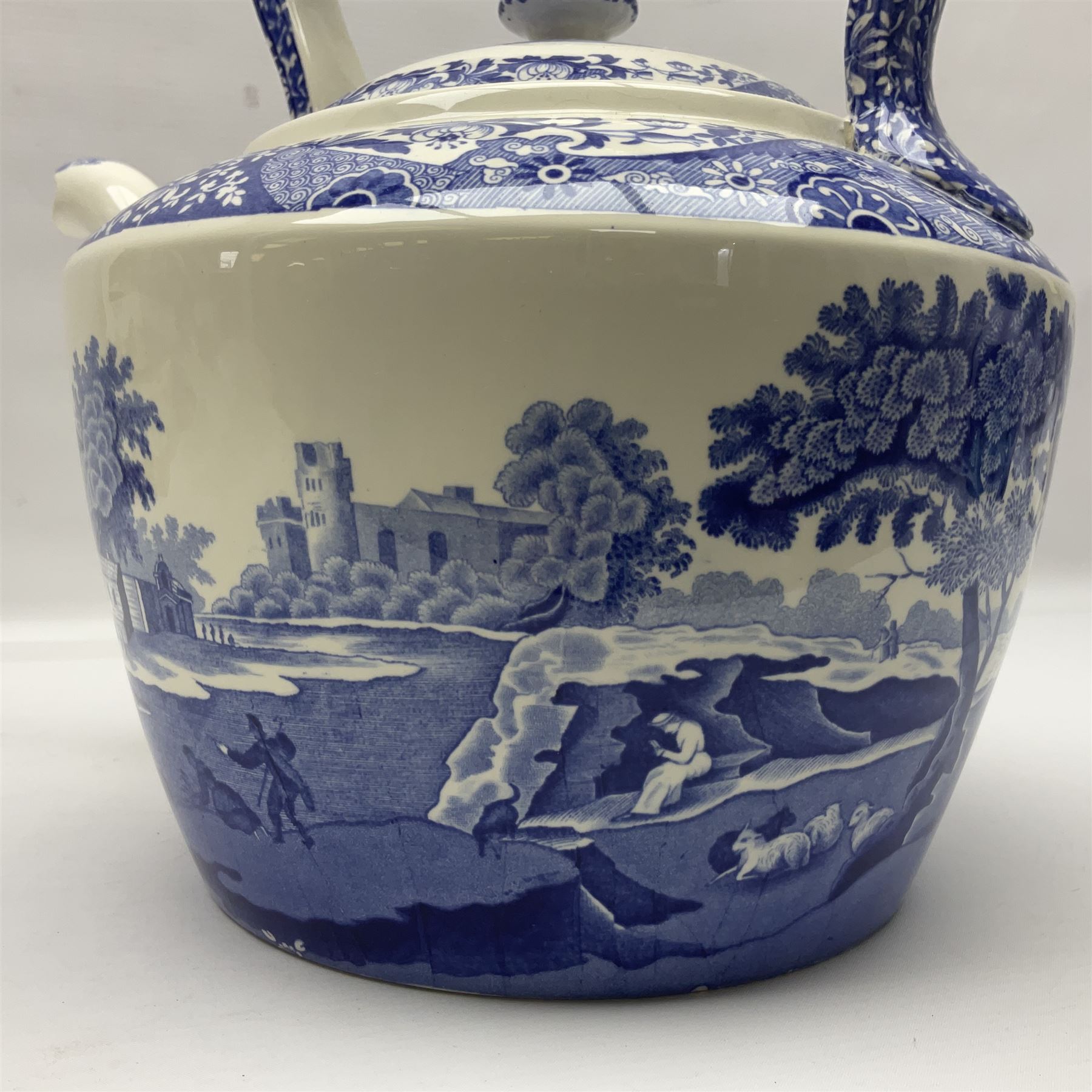 Spode blue and white kettle - Image 10 of 12