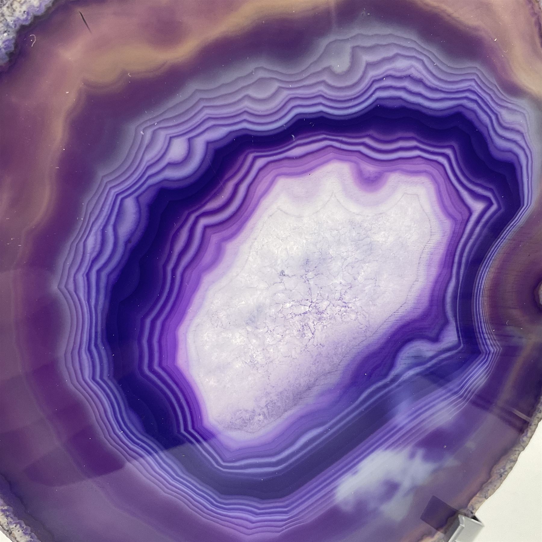 Pair of purple agate slices - Image 7 of 11