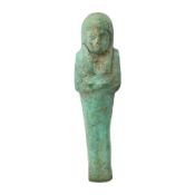 Egyptian Ushabti blue faience funerary figure