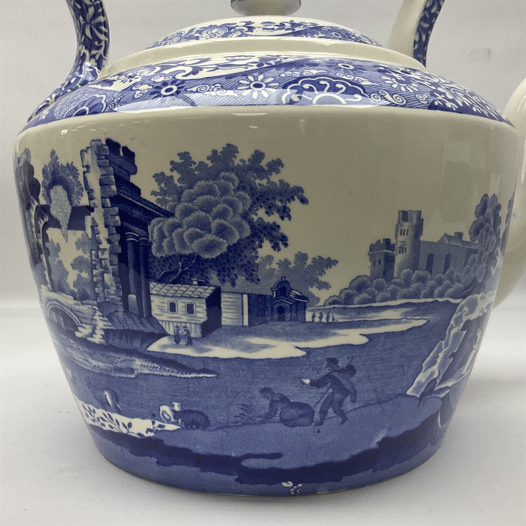 Spode blue and white kettle - Image 8 of 12