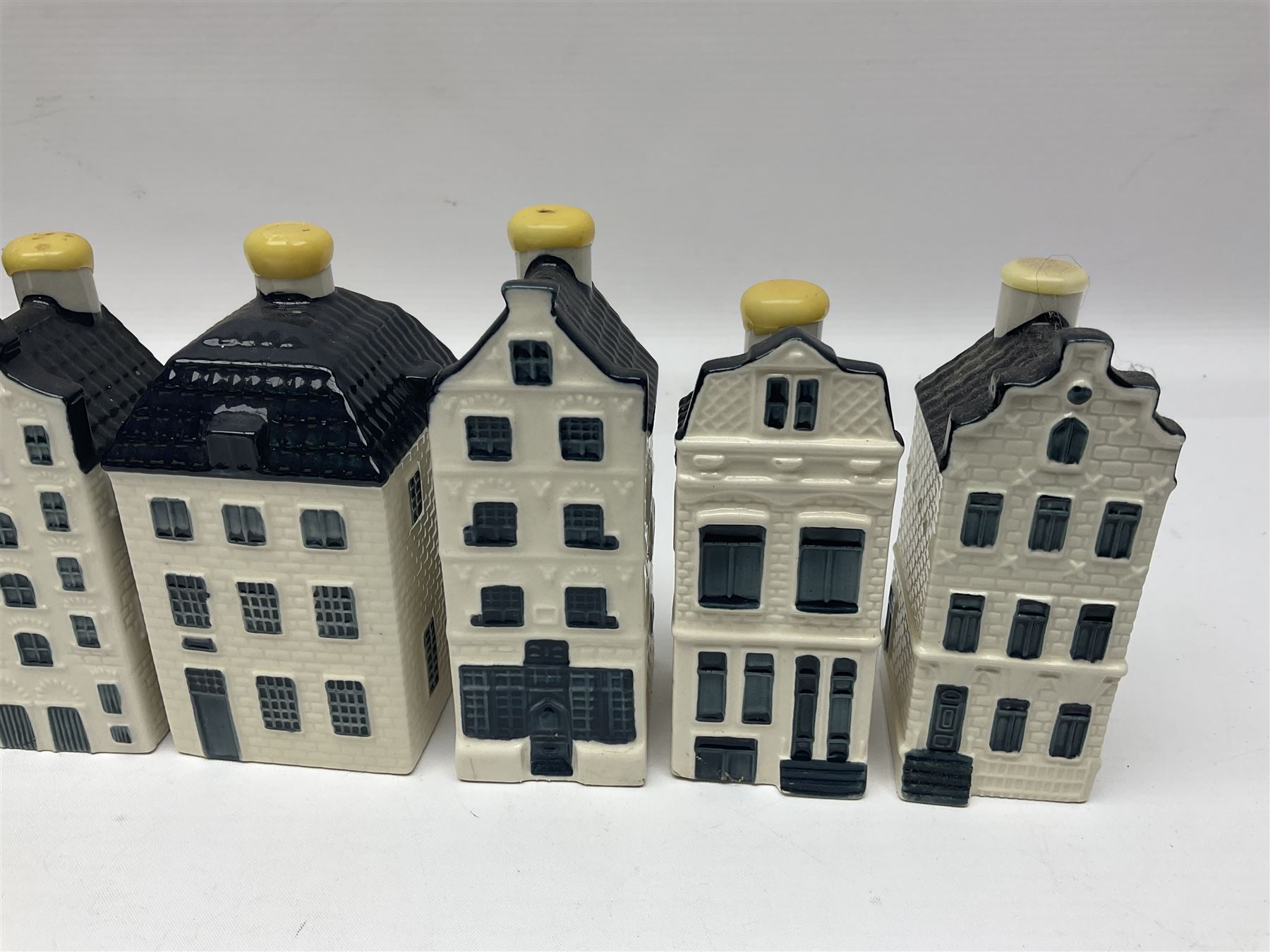 Twenty seven KLM Bols Blue Delft's decanters in the form of Dutch houses - Image 15 of 15