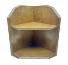 Yorkshire oak wall hanging corner shelf