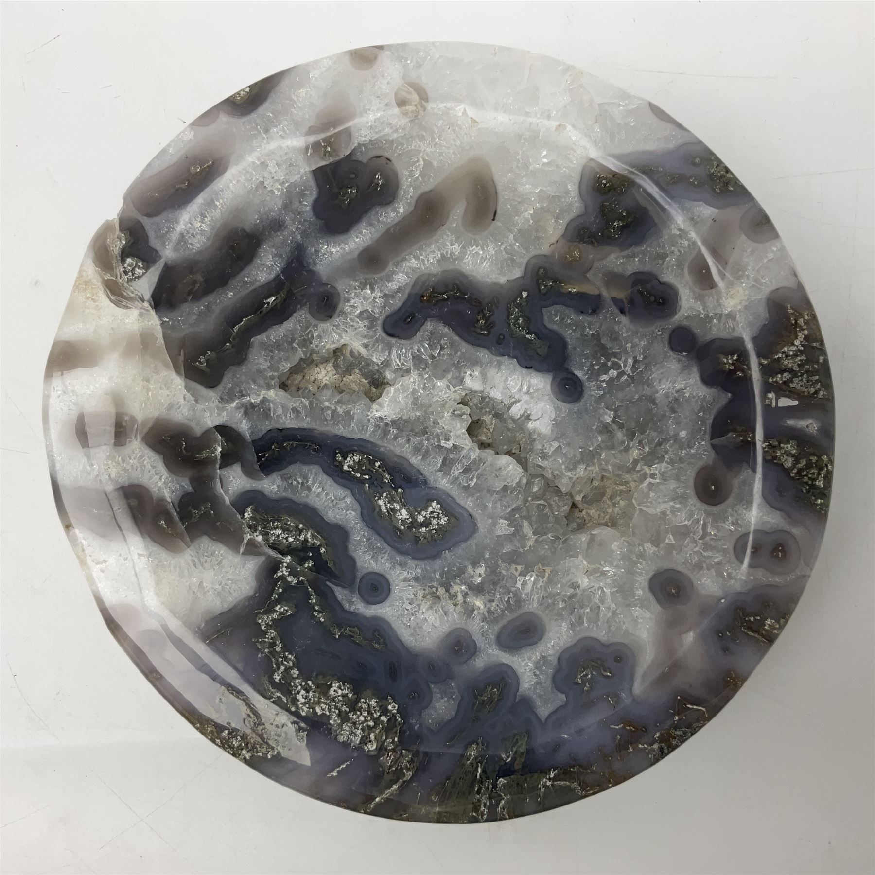 Polished agate bowl - Image 3 of 13