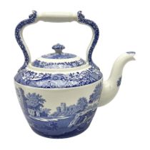 Spode blue and white kettle