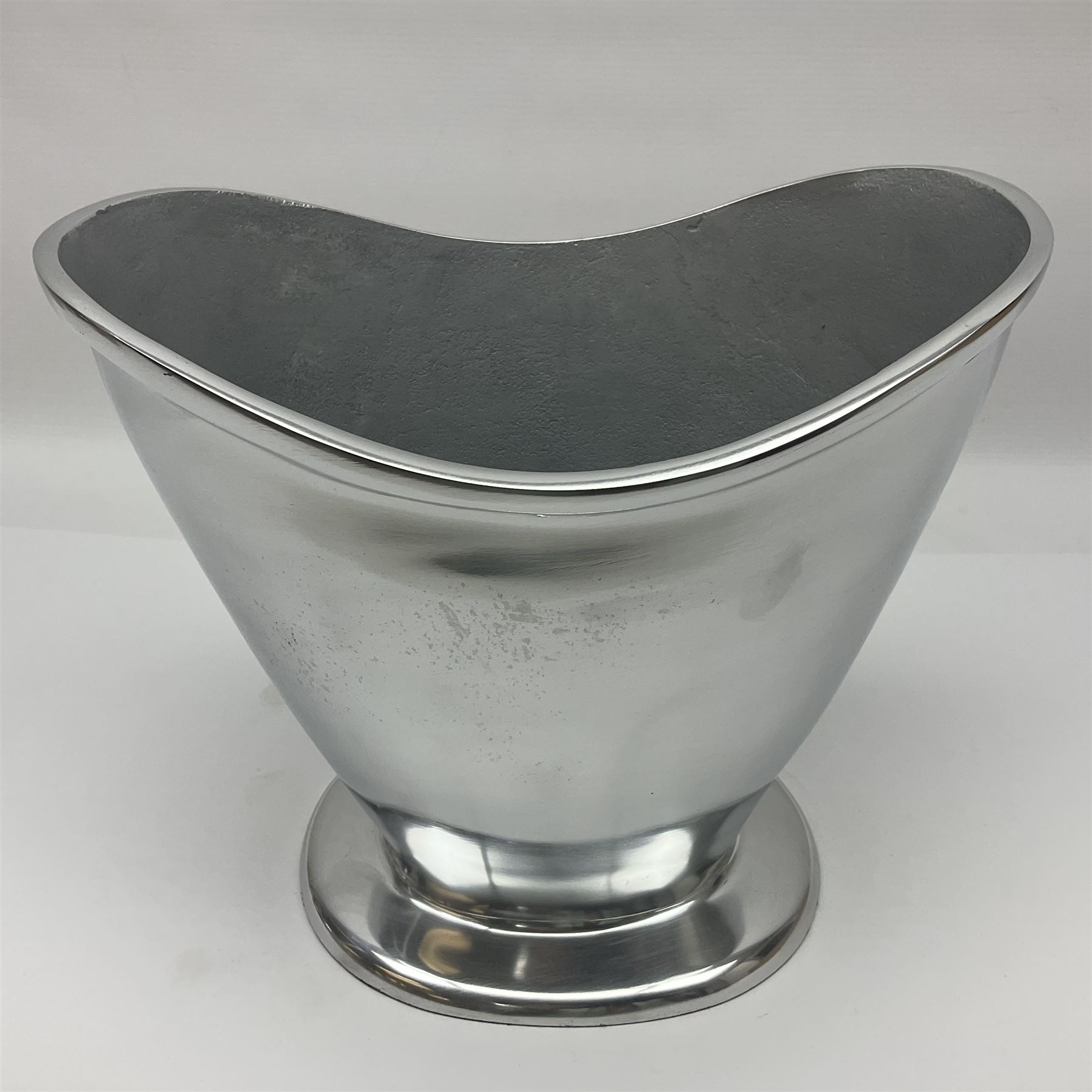 Polished aluminium Champagne bucket inscribed 'Cuvee de Prestige Champagne du Louvois' - Image 3 of 5