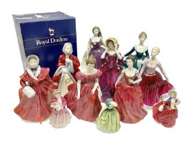 Eight Royal Doulton figures