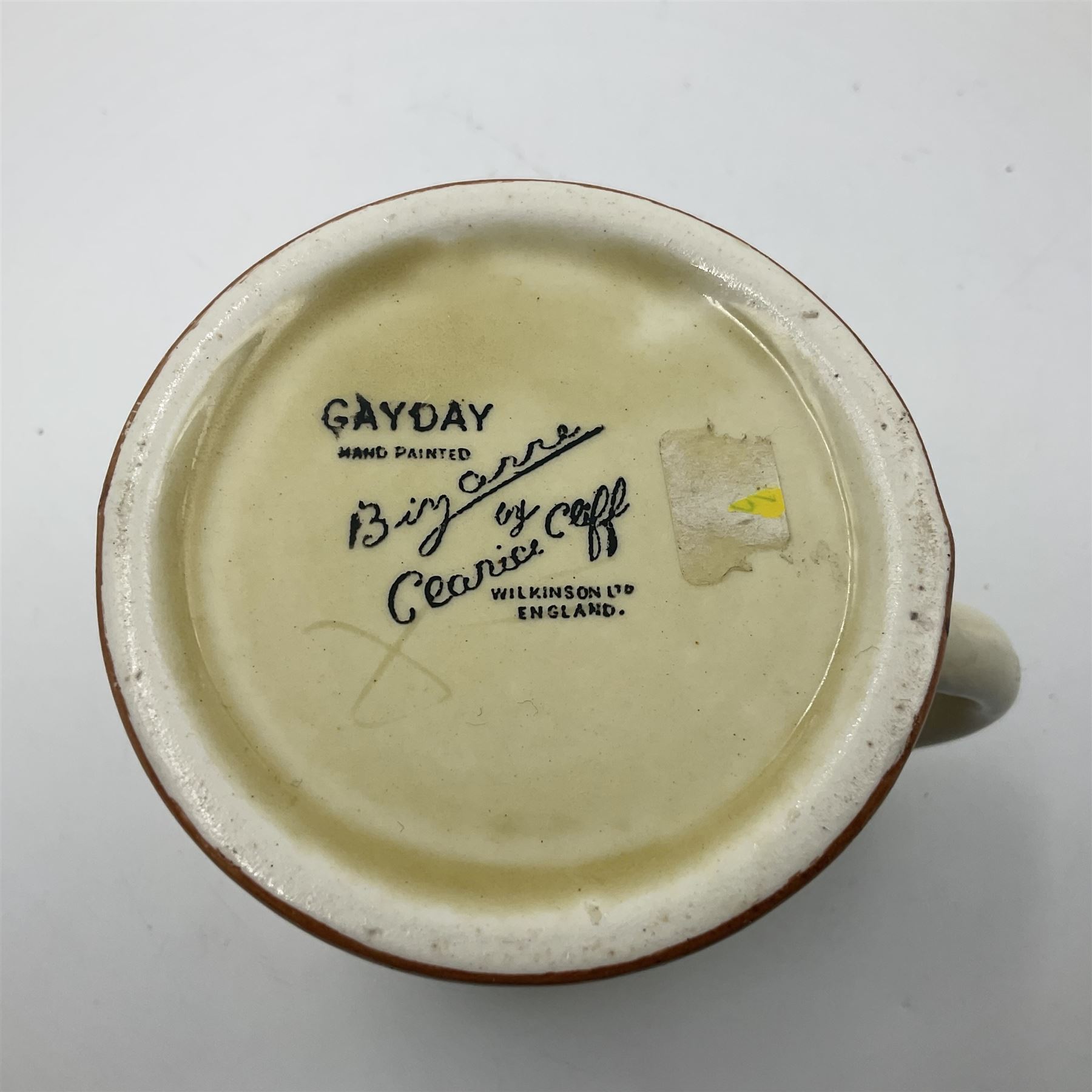 Clarice Cliff Bizarre milk jug decorated in the 'Gayday' Pattern - Image 6 of 6