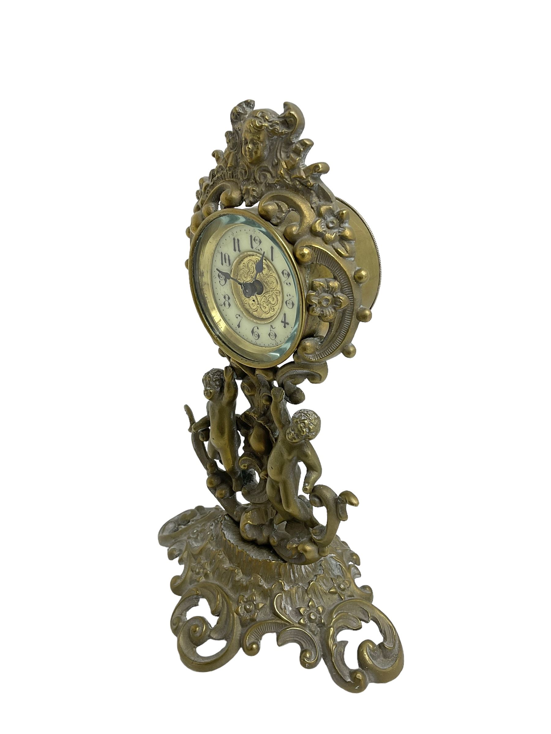 British united clock company - early 20th century English timepiece mantle clock - Image 2 of 3