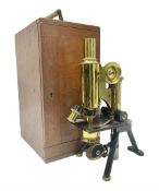 Brass lacquered microscope