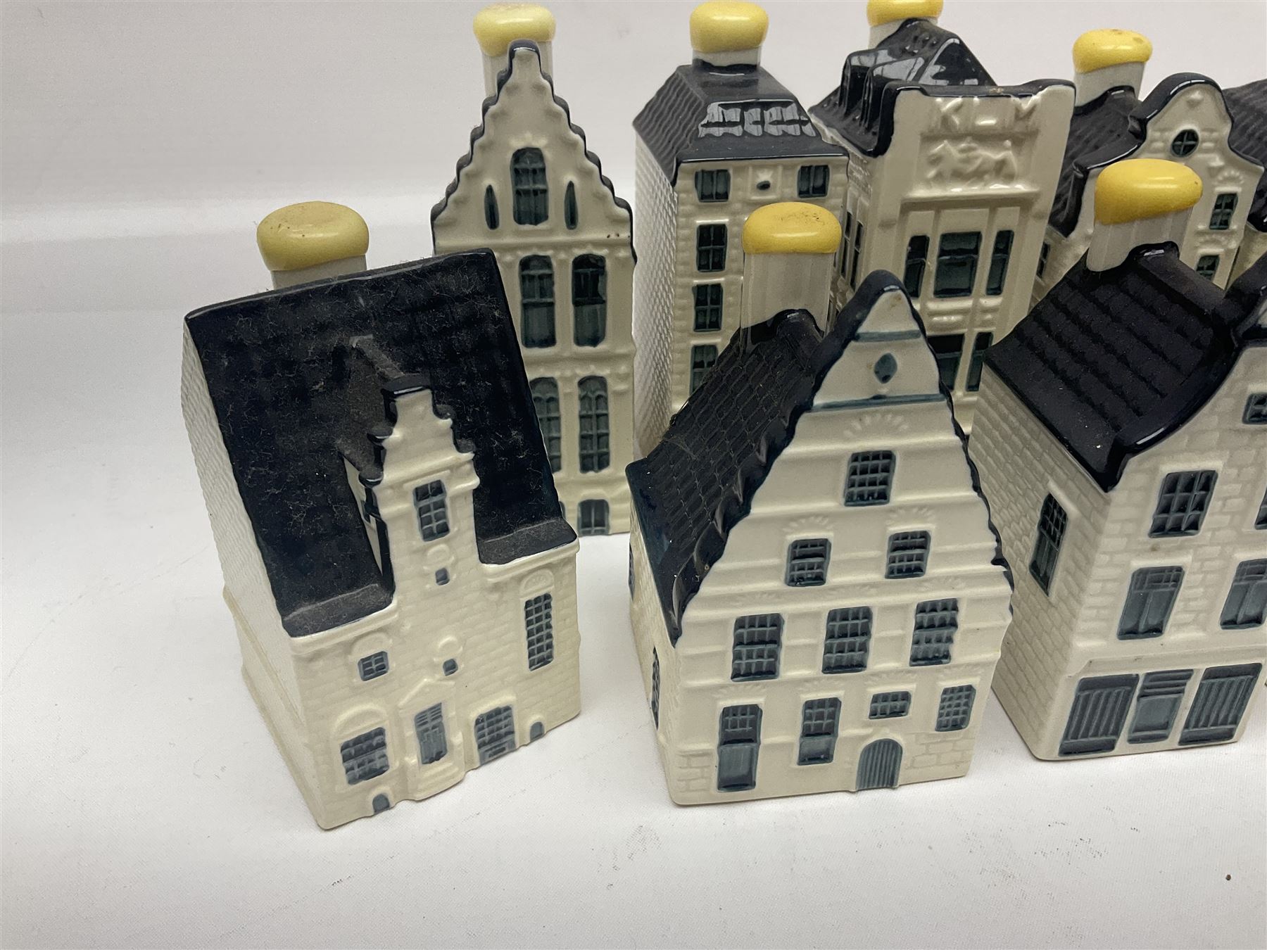 Twenty seven KLM Bols Blue Delft's decanters in the form of Dutch houses - Image 13 of 15