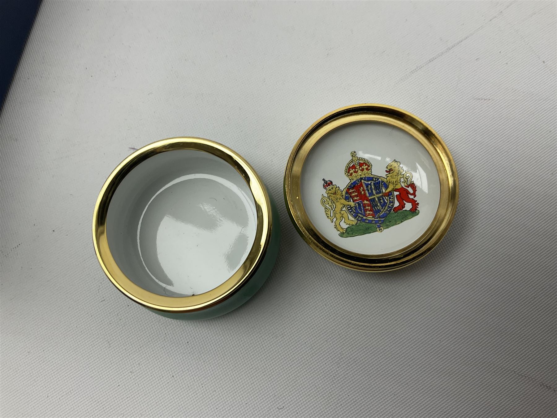 Five Halcyon Days Royal commemorative enamel boxes and one other similar enamel box - Image 7 of 15