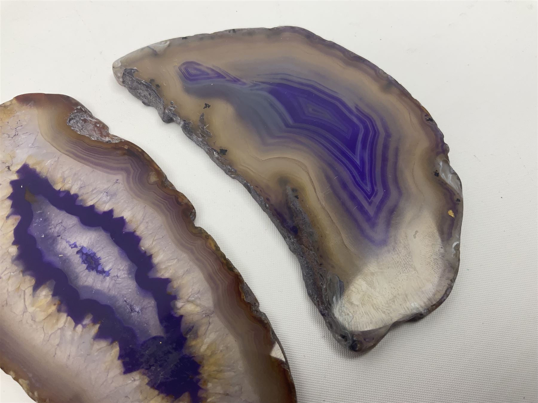 Three purple agate slices - Image 4 of 5