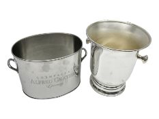 Polished Champagne bucket inscribed 'Champagne Alfred Gratien' together with another similar