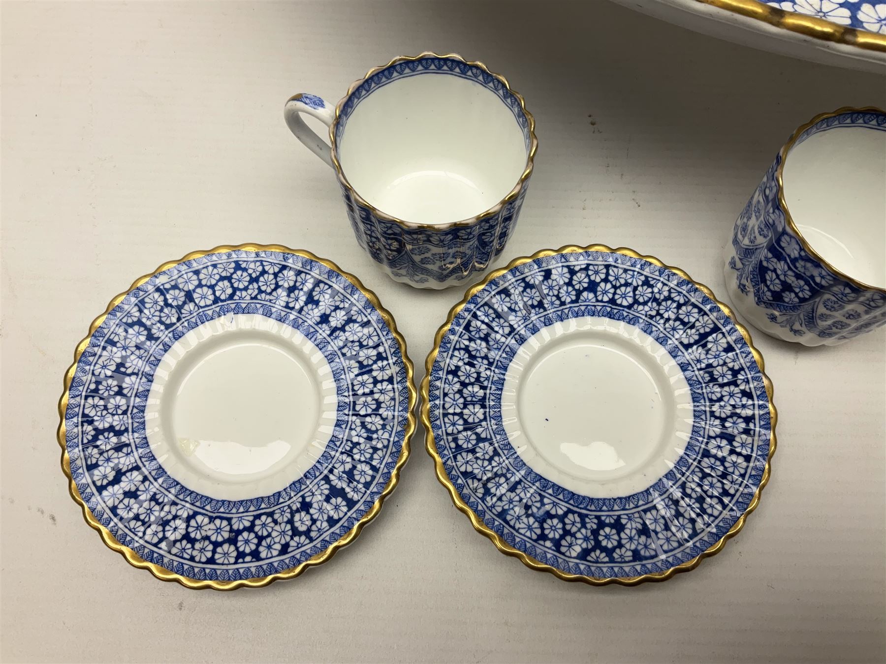 Late Victorian W T Copeland & Sons Primrose pattern coffee set for six - Image 4 of 16