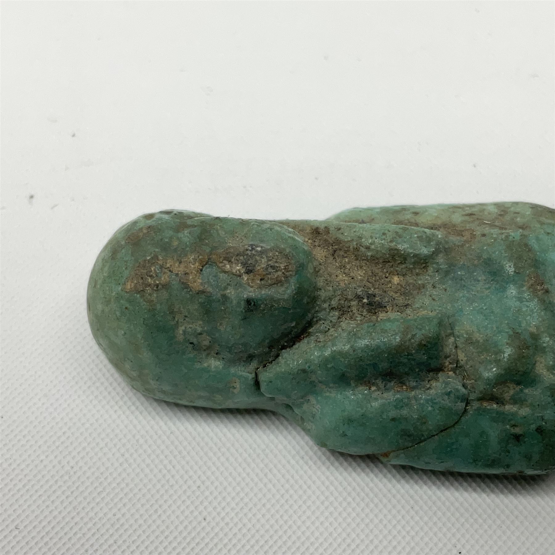 Egyptian Ushabti blue faience funerary figure - Image 2 of 6