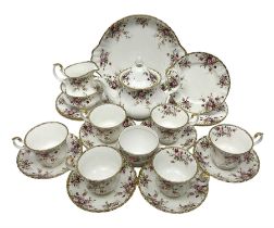 Royal Albert Cottage Garden pattern tea service for six people