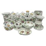 Three Portmeirion soup tureens with covers and ladles