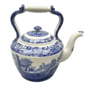 Spode blue and white kettle