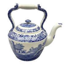 Spode blue and white kettle