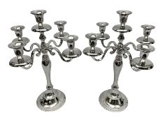 Pair of four branch candelabras