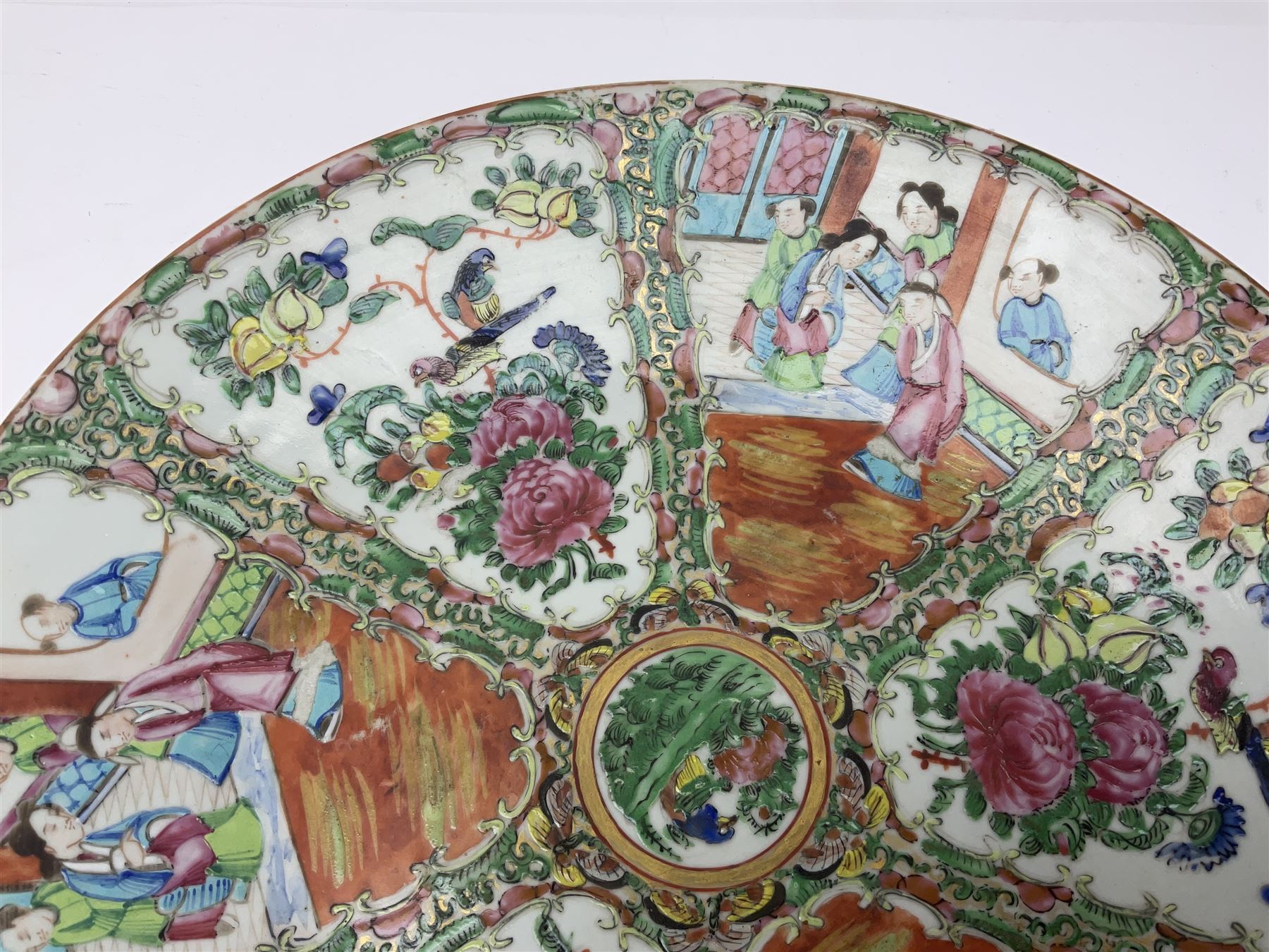 Late 19th century Cantonese enamel charger - Image 5 of 7