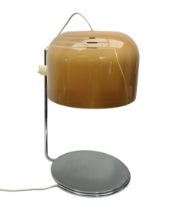 1960s Guzzini style table lamp with plastic lampshade