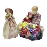 Two Royal Doulton figures comprising June HN1691 and Flower Sellers Children