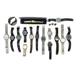 Collection of wristwatches including Stauer automatic