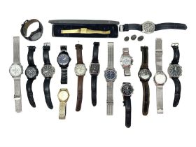 Collection of wristwatches including Stauer automatic